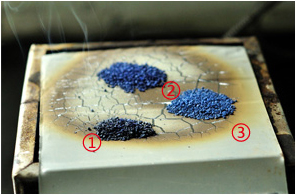 步驟四:實(shí)驗(yàn)結(jié)果染色砂顏色褪去,燒結(jié)砂略微褪色 陶瓷砂顏色不變 步驟四:實(shí)驗(yàn)結(jié)果染色砂顏色褪去,燒結(jié)砂略微褪色 陶瓷砂顏色不變